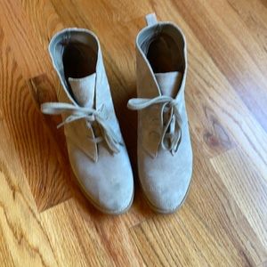 Suede heeled boots. Barely used.